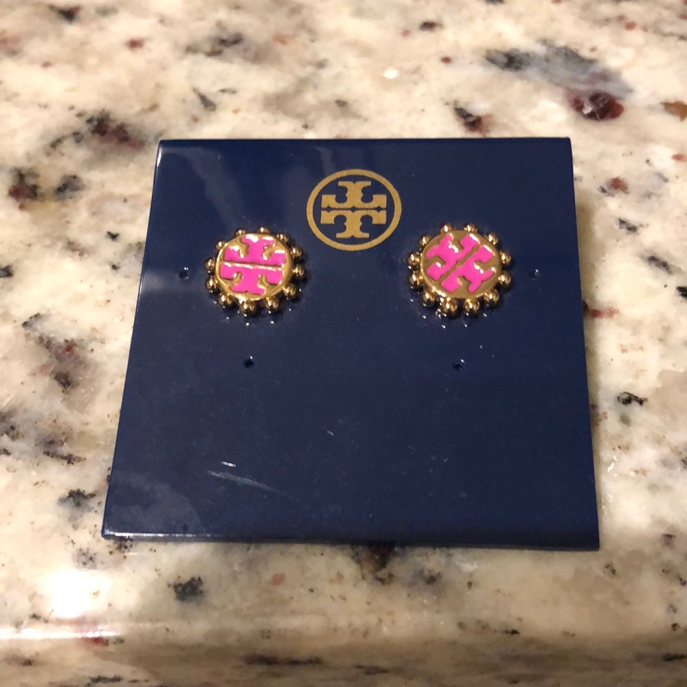 Tory Burch logo stud earrings